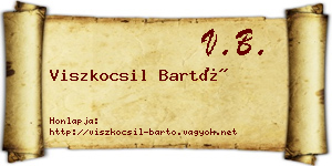 Viszkocsil Bartó névjegykártya